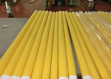China Baixa malha da impressão da tela do poliéster do monofilamento do alongamento com branco e amarelo fornecedor