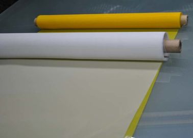 Malha branca/do amarelo poliéster de tela de seda da impressão, pano de parafusamento do poliéster 300Mesh