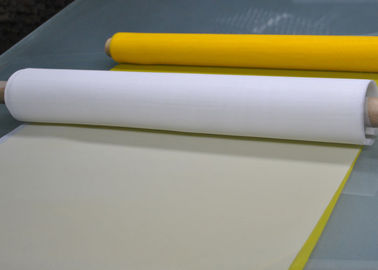Malha branca/do amarelo poliéster da tela da impressão um baixo alongamento 100T de 60 mícrons - 40