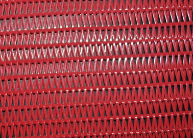 Tela vermelha do secador da malha da correia transportadora da espiral do poliéster para a máquina da fatura de papel